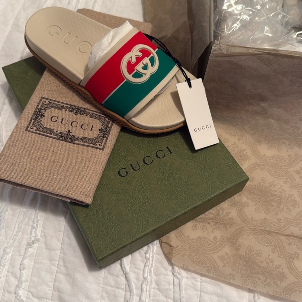 Gucci Kids Sandals - Red, Green, Cream
